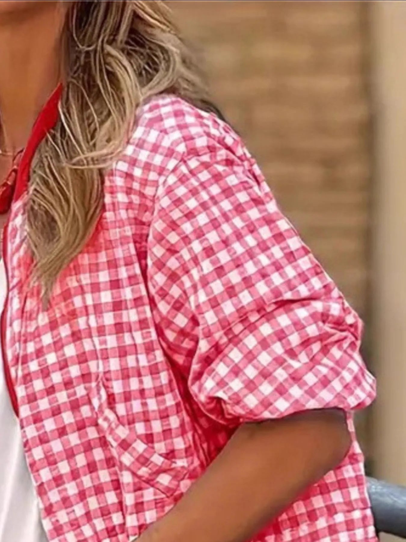 Plaid Zip Up Long Sleeve Jacket