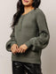 Buttoned Round Neck Long Sleeve Sweater nicholesgifts