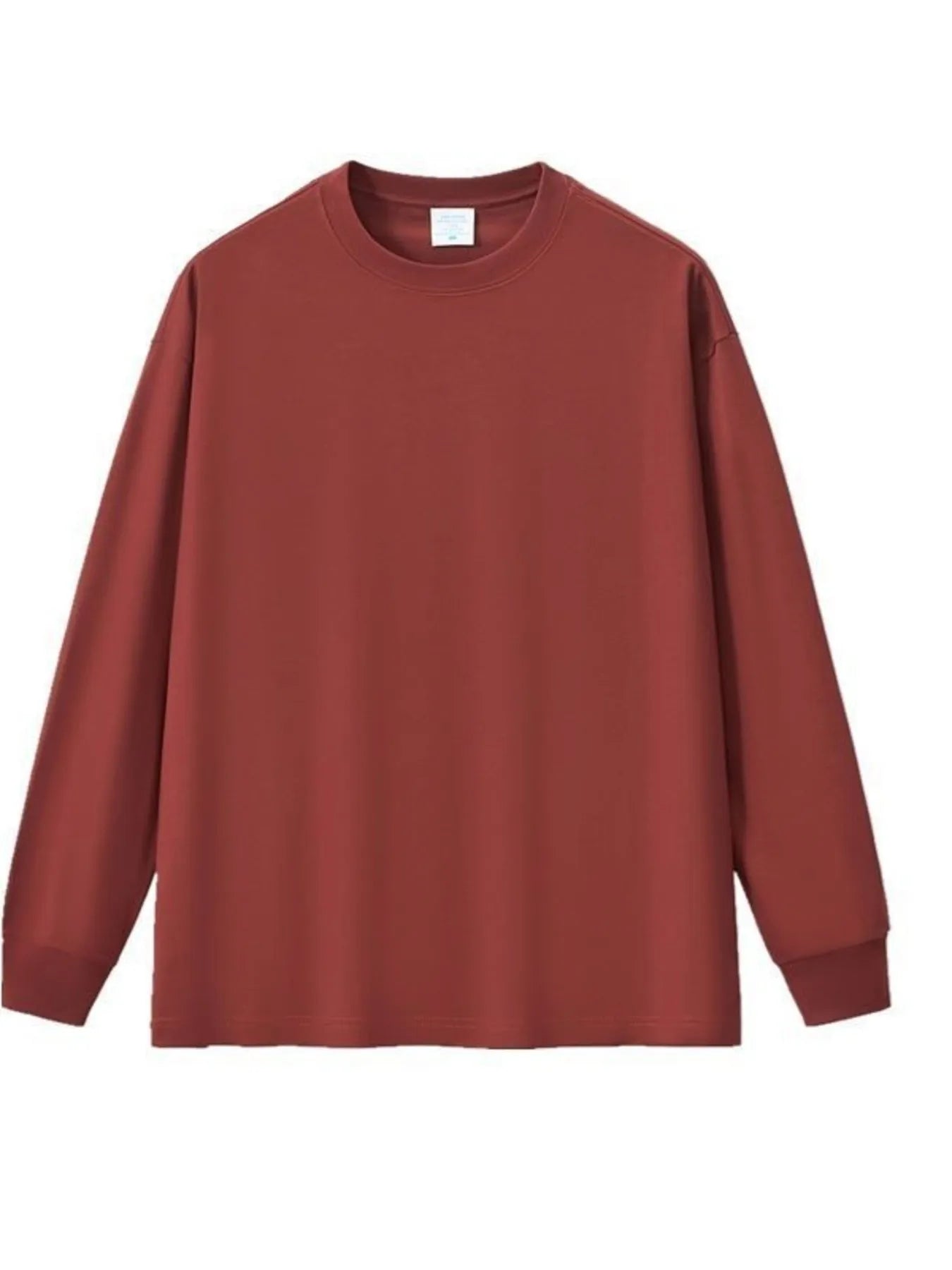 Men's Plus Size Round Neck Long Sleeve T-Shirt Trendsi