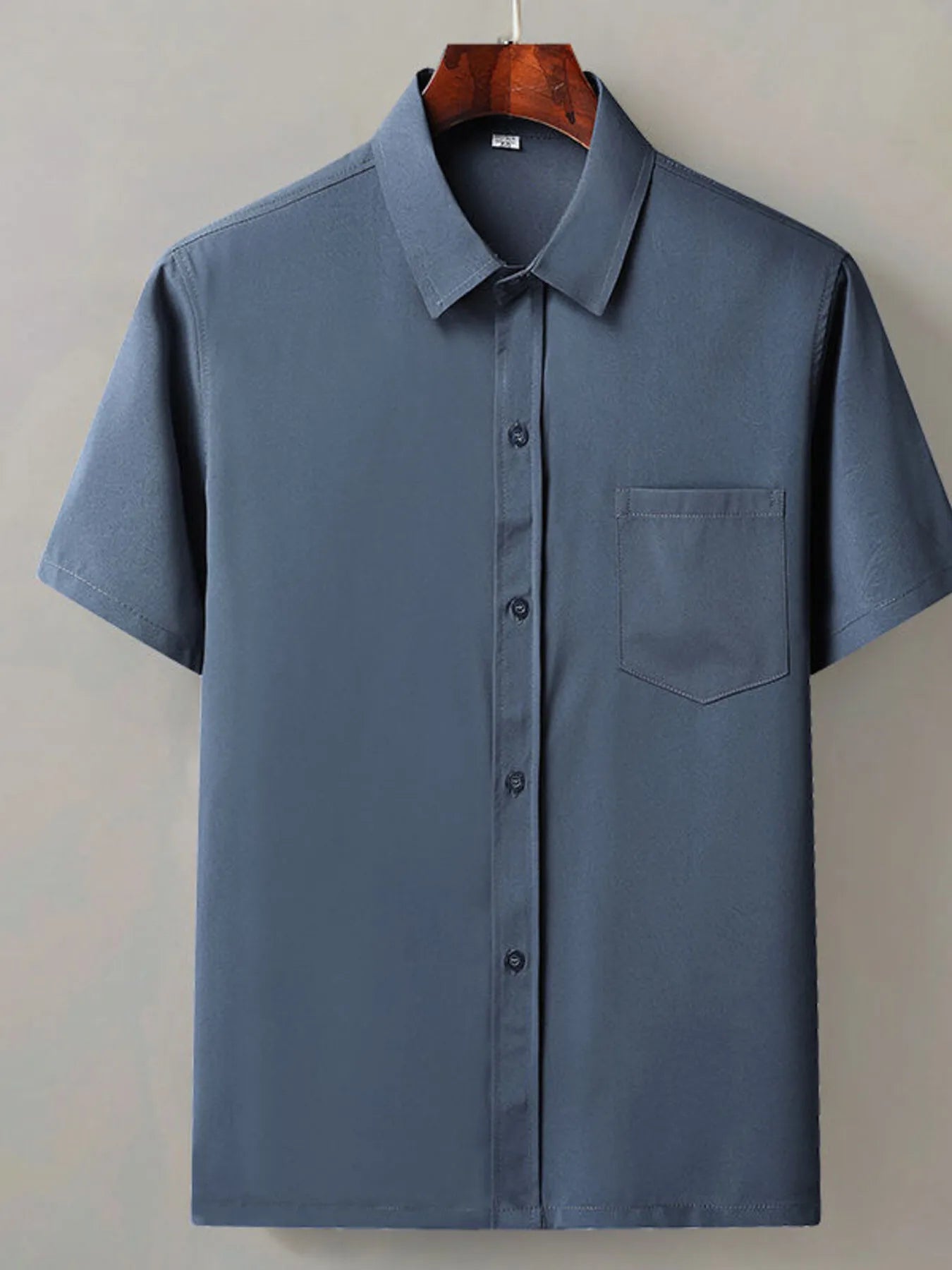 Men's Full Size Button Up Short Sleeve Shirt Plus Size Trendsi