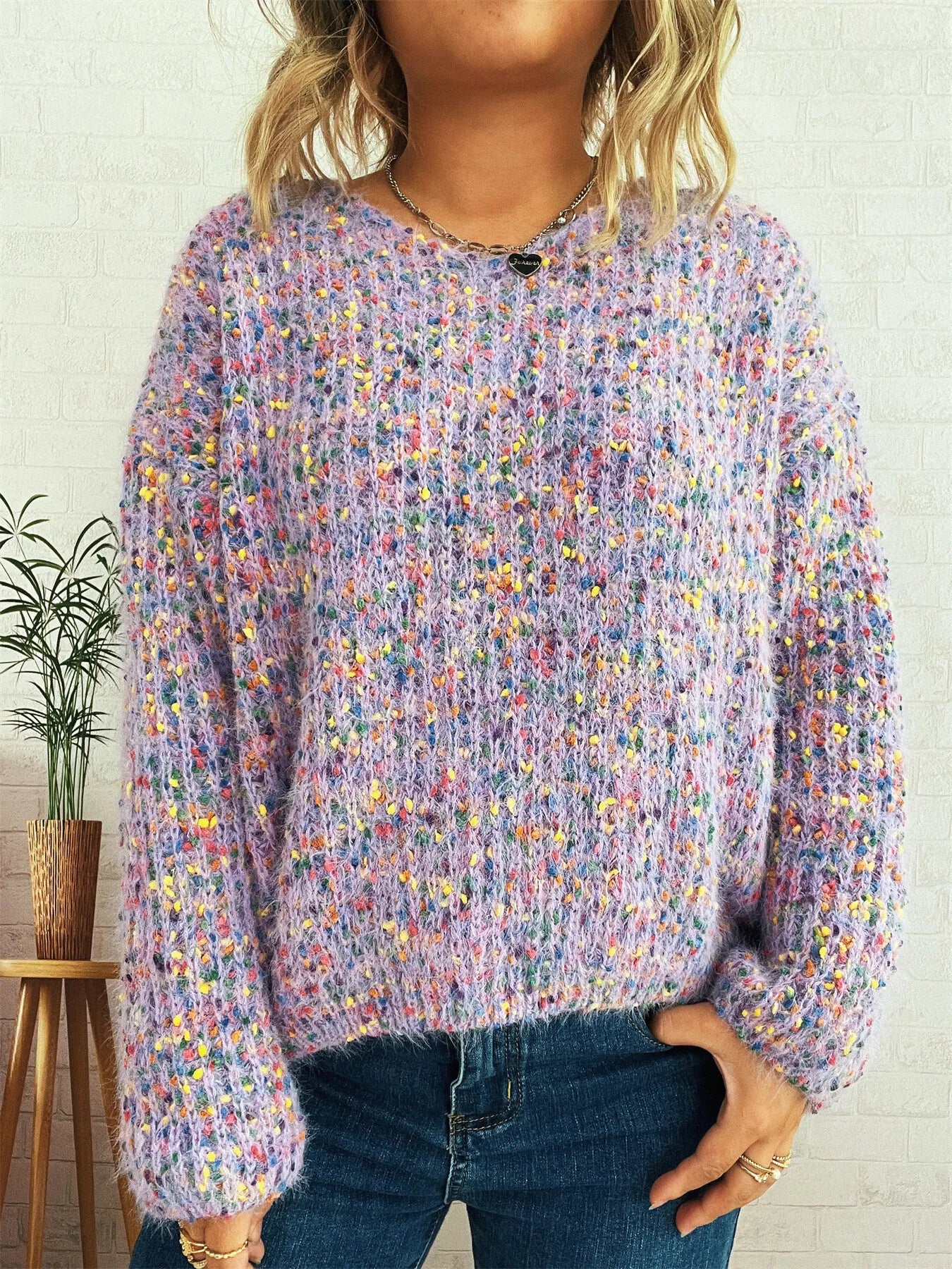Colorful Long Sleeve Sweater