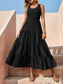 Women Tiered Smocked Wide Strap Summer Dress nicholesgifts