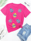 Sequin Easter Egg Short Sleeve T-Shirt nicholesgifts