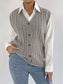 Cable-Knit Button-Up Sweater Vest nicholesgifts