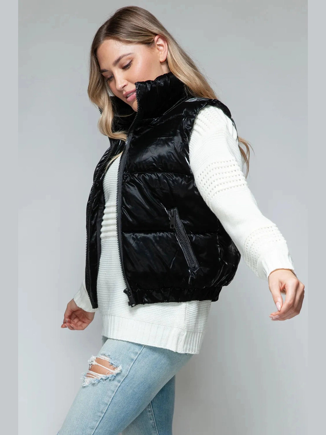 Snobbish Fine Fur Lining Quilted Vest nicholesgifts
