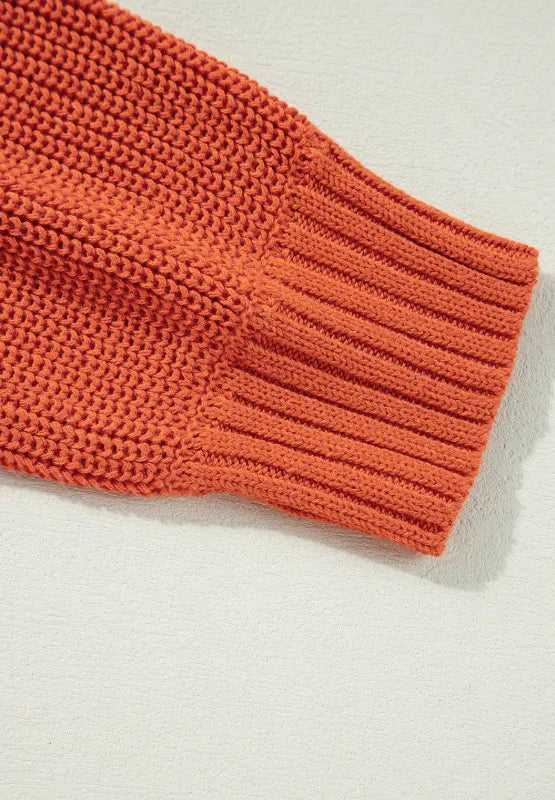 THANKS GIVING Round Neck Long Sleeve Sweater Trendsi