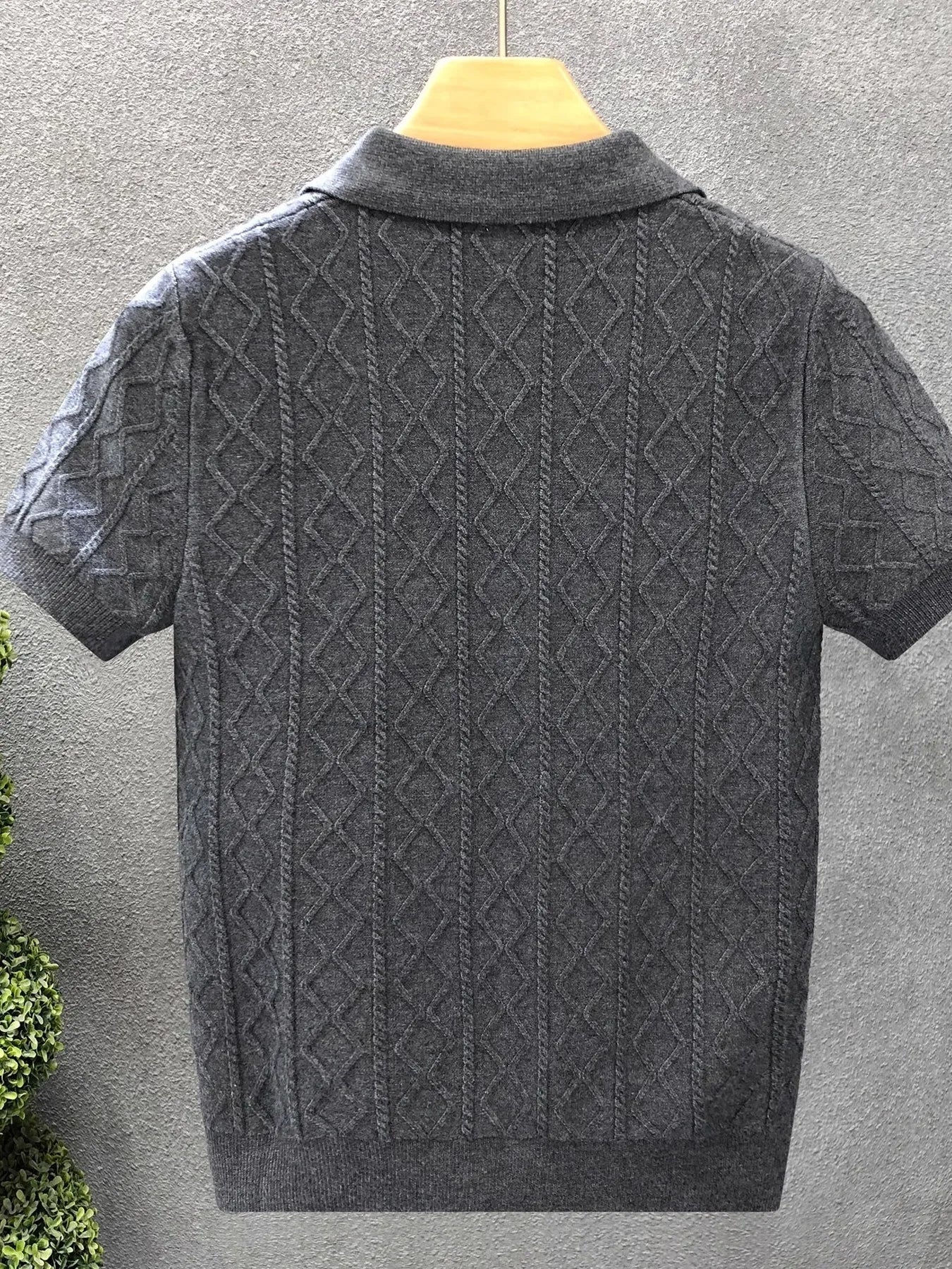 Men's Plus Size Basic style Collared Neck Knit Polo NicholesGifts