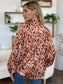 Double Take Full Size Printed Ruffle Trim Balloon Sleeve Shirt nicholesgifts