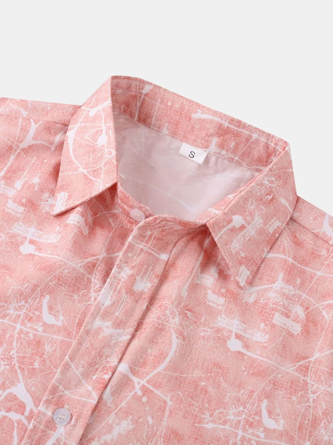 Men's Printed Short Sleeve Button Down Shirt NicholesGifts