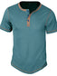 Men's Full Size Contrast Stitch Henley Polo Shirt Plus Size nicholesgifts