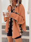 Plaid Button Down Collared Jacket nicholesgifts