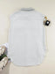 Pocketed Curved Hem Button Up Vest nicholesgifts