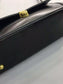 Leather Shoulder Bag with Golden Clasp nicholesgifts