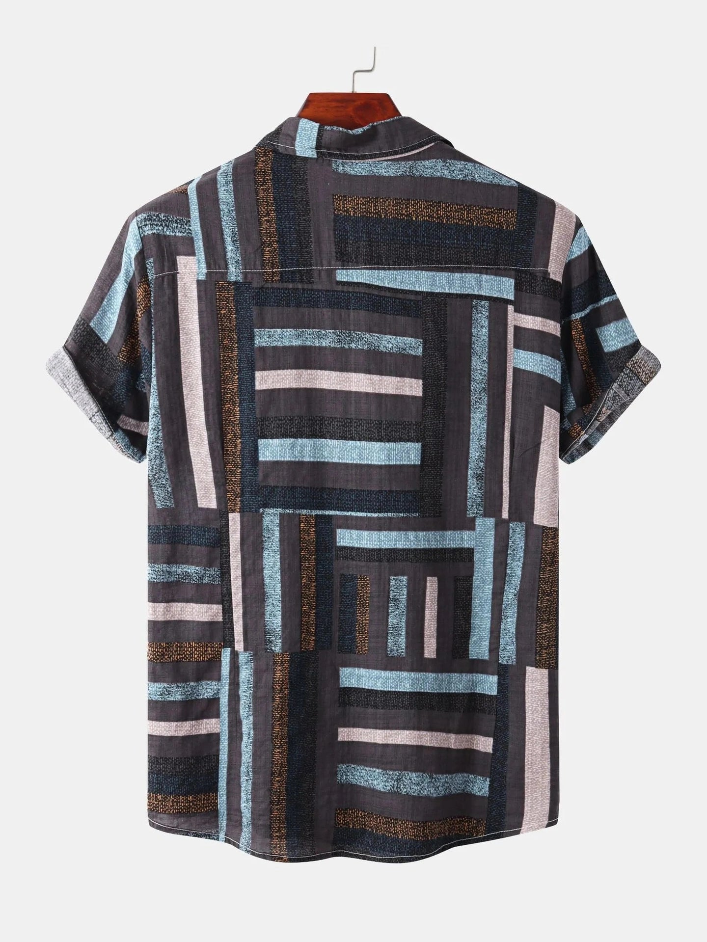 Men's Plus Size Short Sleeve Button-Down Casual Shirt NicholesGifts