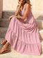 Women Tiered Smocked Wide Strap Summer Dress nicholesgifts