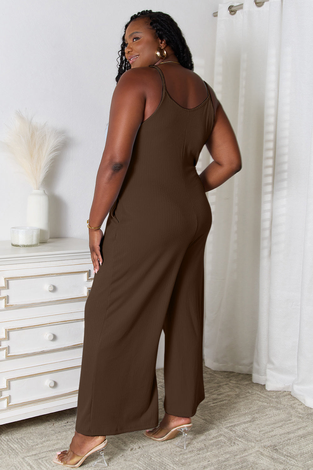 Basic Bae Full Size Spaghetti Strap V-Neck Jumpsuit nicholesgifts