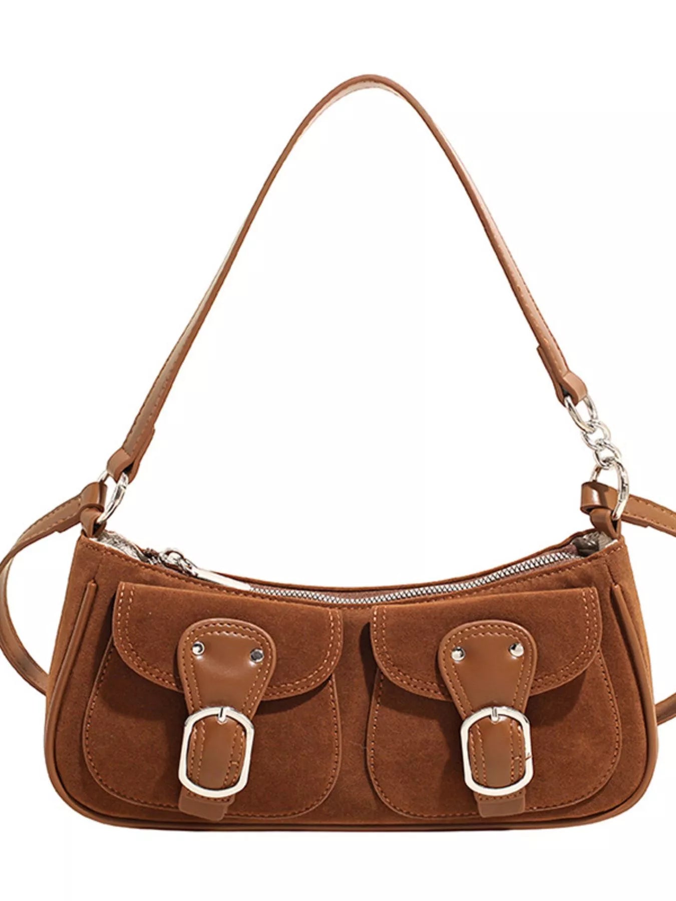 Buckle Decor Shoulder Bag nicholesgifts