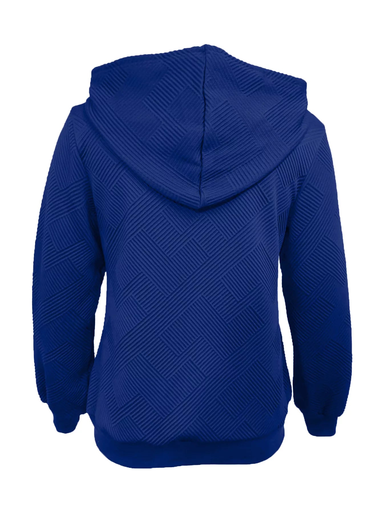 Texture Zip-Up Hoodie with Drawstring NicholesGifts