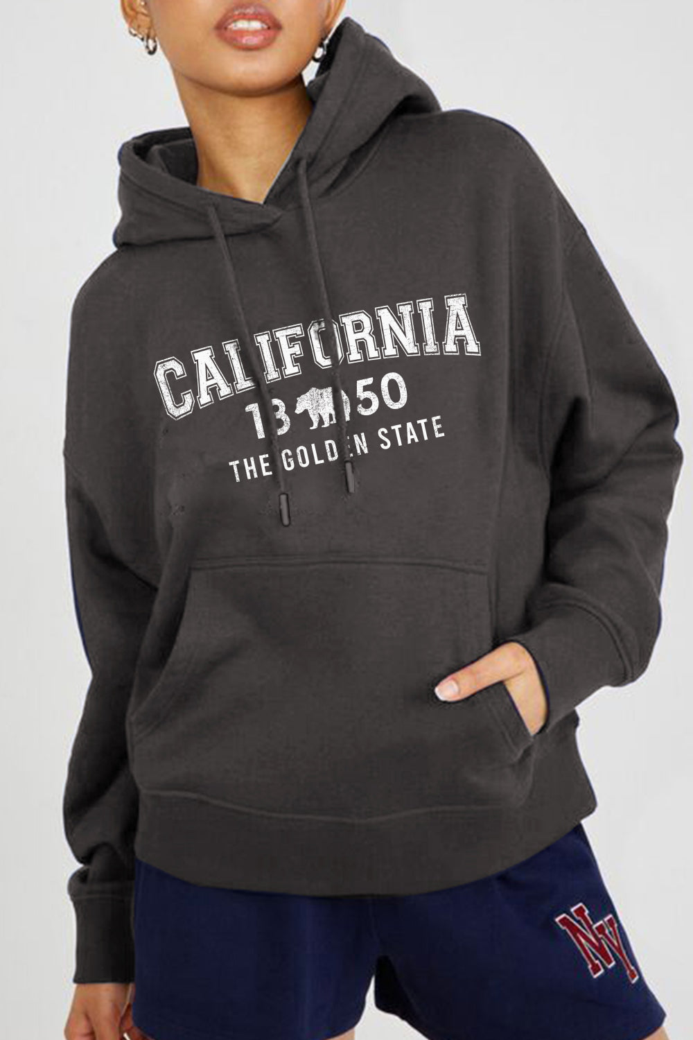 Simply Love Simply Love Full Size CALIFORNIA 1850 THE GOLDEN STATE Graphic Hoodie NicholesGifts