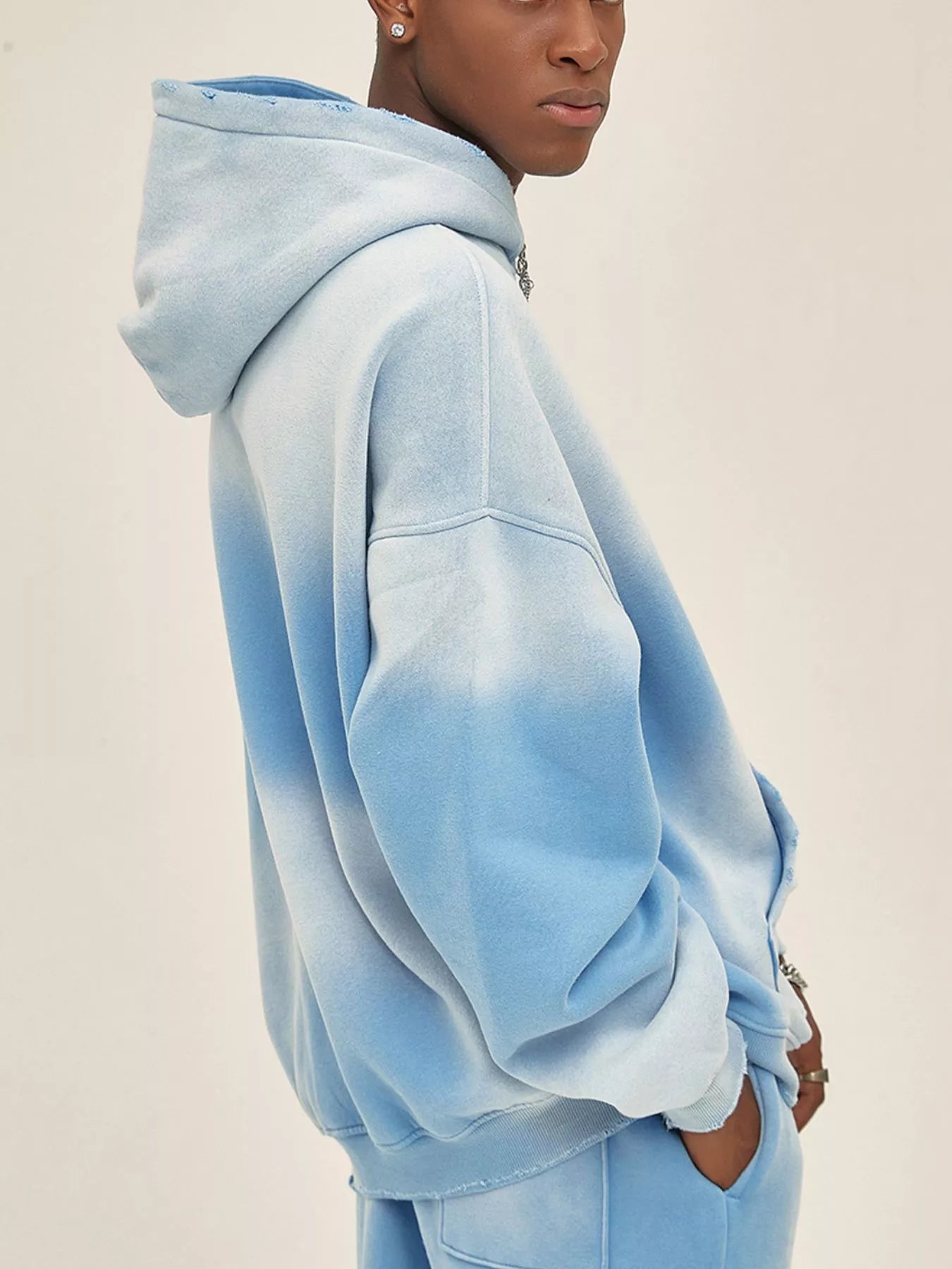 Men's Dropped Shoulder Long Sleeve Hoodie NicholesGifts