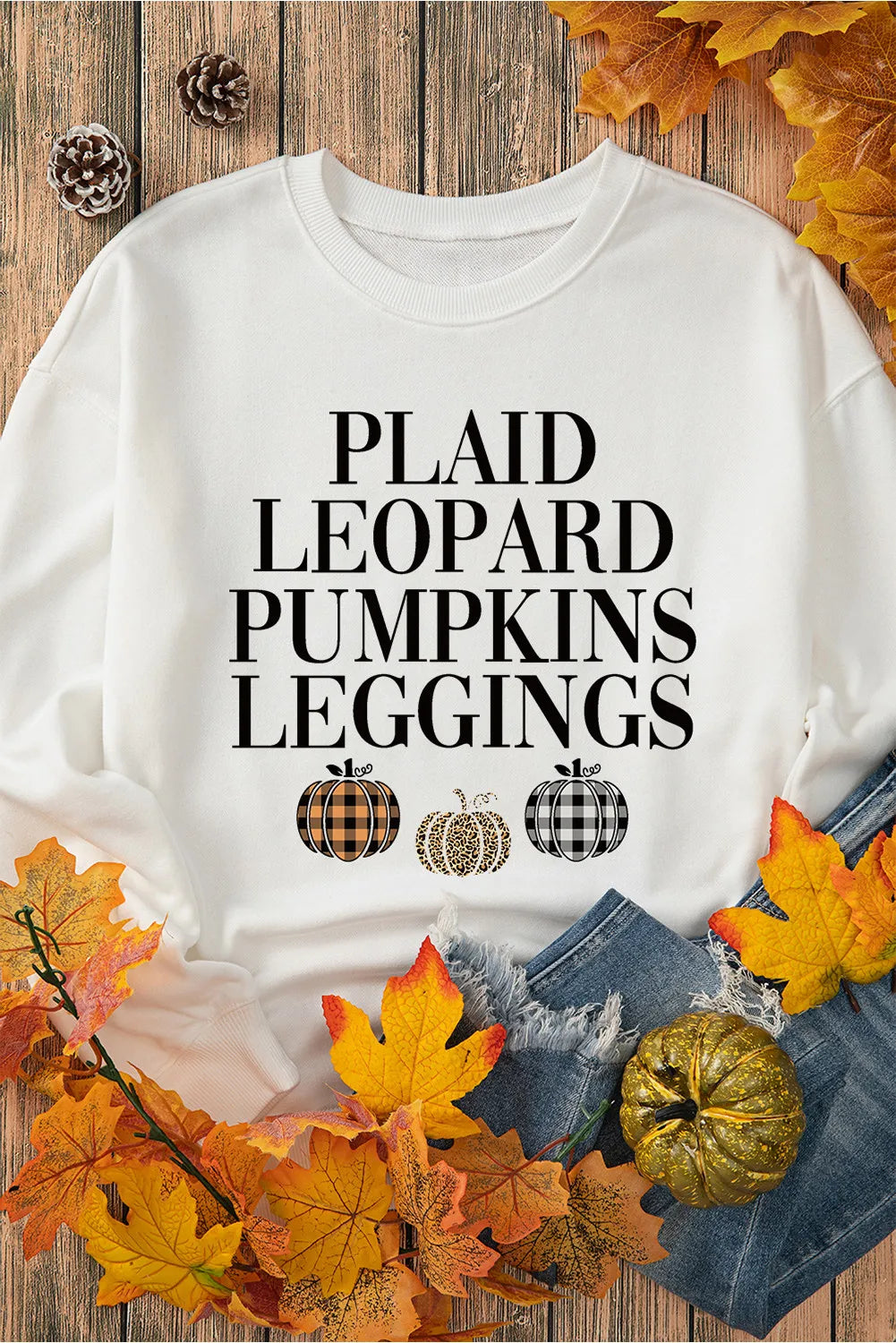 Letter Graphic Round Neck Long Sleeve Sweatshirt Trendsi