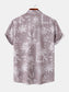 Men's Print Short Sleeve Button-Up Shirt nicholesgifts