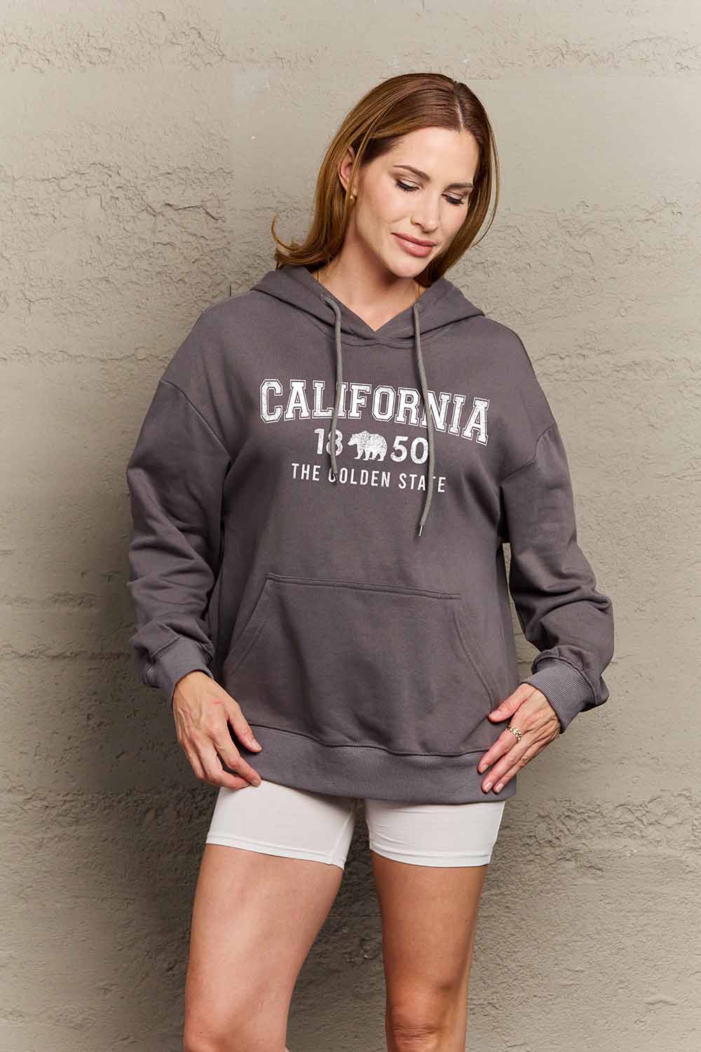 Simply Love Simply Love Full Size CALIFORNIA 1850 THE GOLDEN STATE Graphic Hoodie NicholesGifts