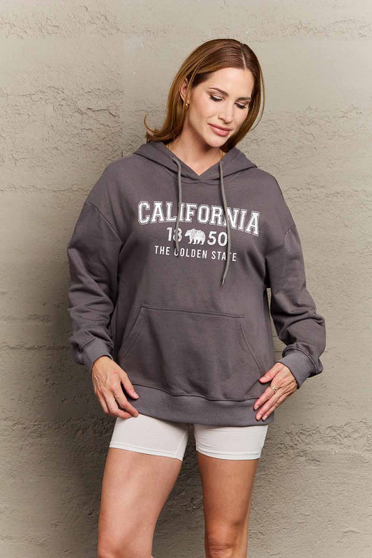 Simply Love Simply Love Full Size CALIFORNIA 1850 THE GOLDEN STATE Graphic Hoodie NicholesGifts