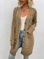 Women Cable-Knit Button Down Cardigan with Pockets nicholesgifts