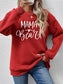 Letter Graphic Round Neck Long Sleeve Sweatshirt nicholesgifts
