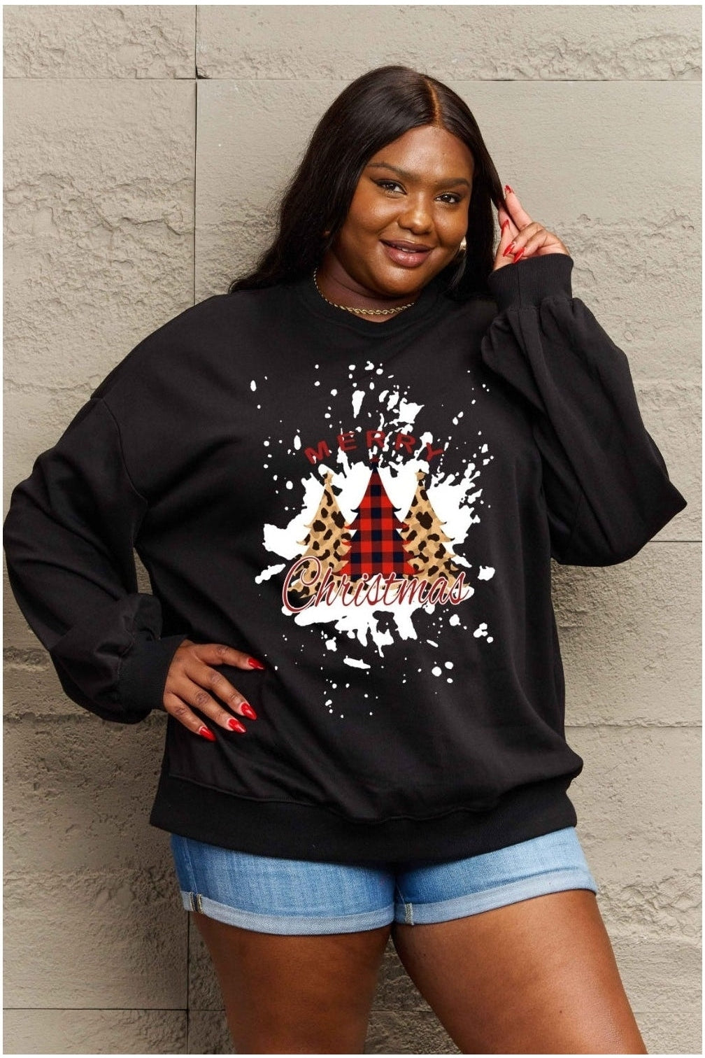 Simply Love Full Size MERRY CHRISTMAS Graphic Sweatshirt nicholesgifts