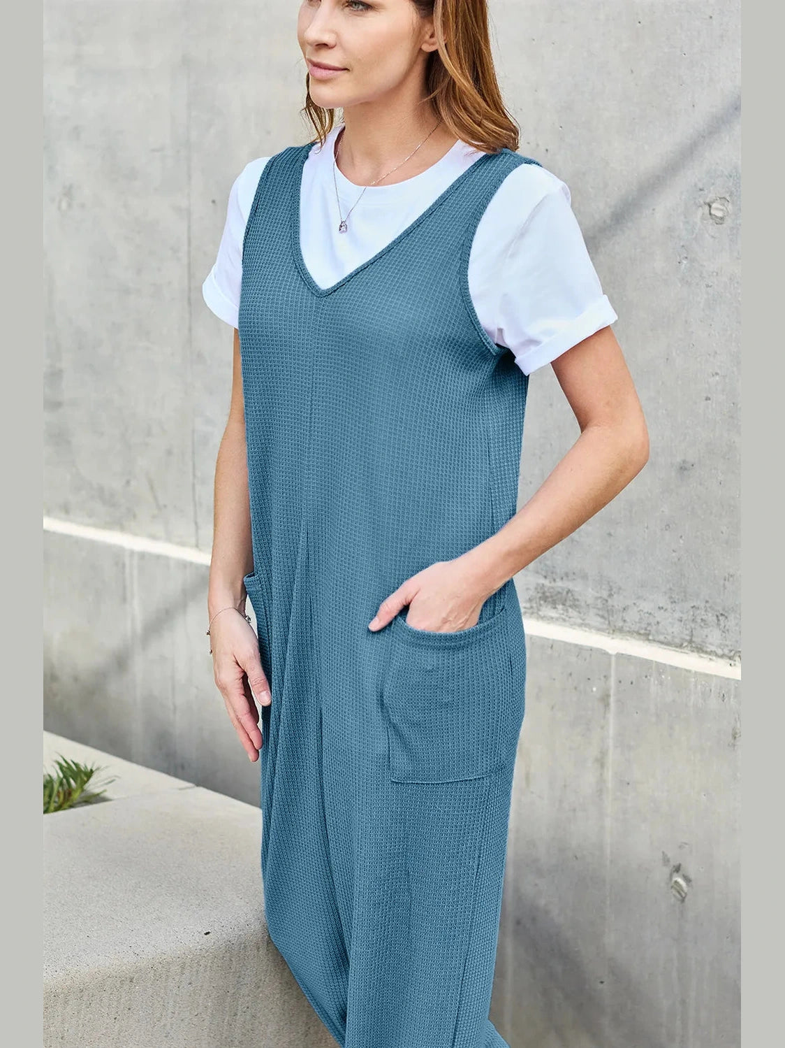 Double Take Full Size Sleeveless Straight Jumpsuit nicholesgifts