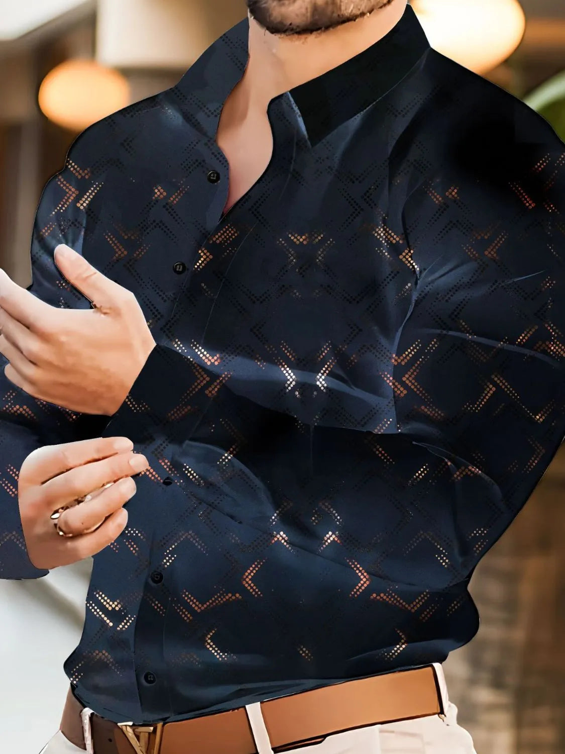 Men's Full Size Button Up Long Sleeve Shirt Plus Size NicholesGifts