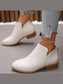 Women Point Toe Block Heels Boots nicholesgifts
