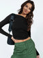 Backless Round Neck Long Sleeve Blouse nicholesgifts