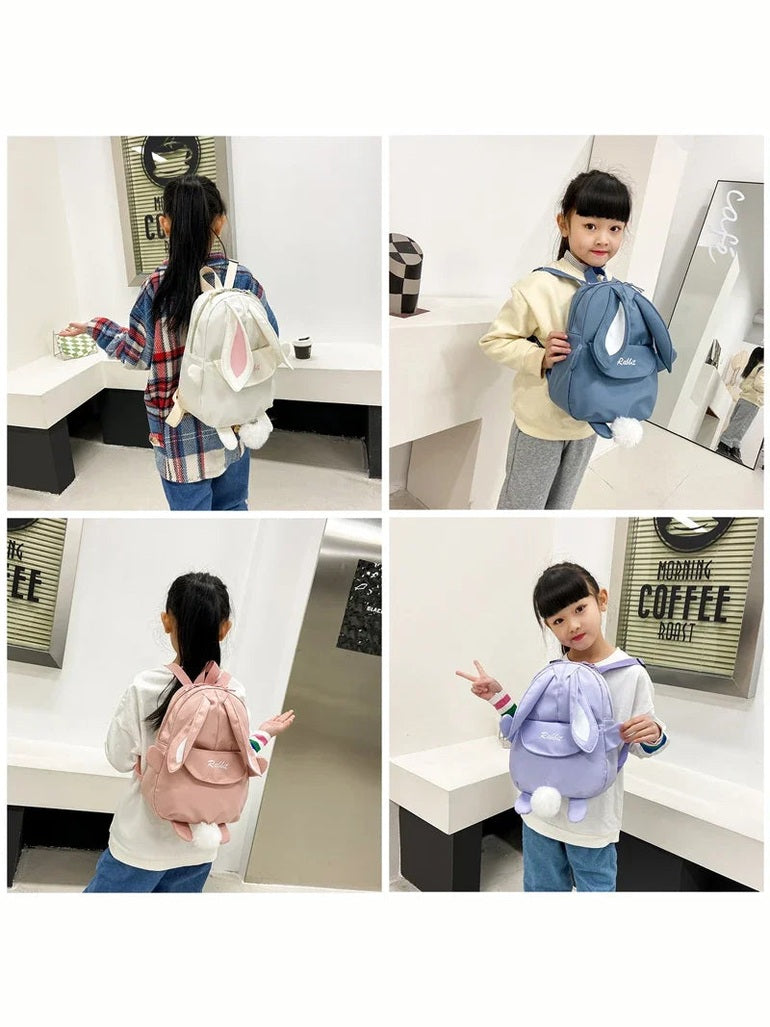 Adorable Bunny Ears Backpack for Girls - Perfect Kindergarten & School Bag for Kids