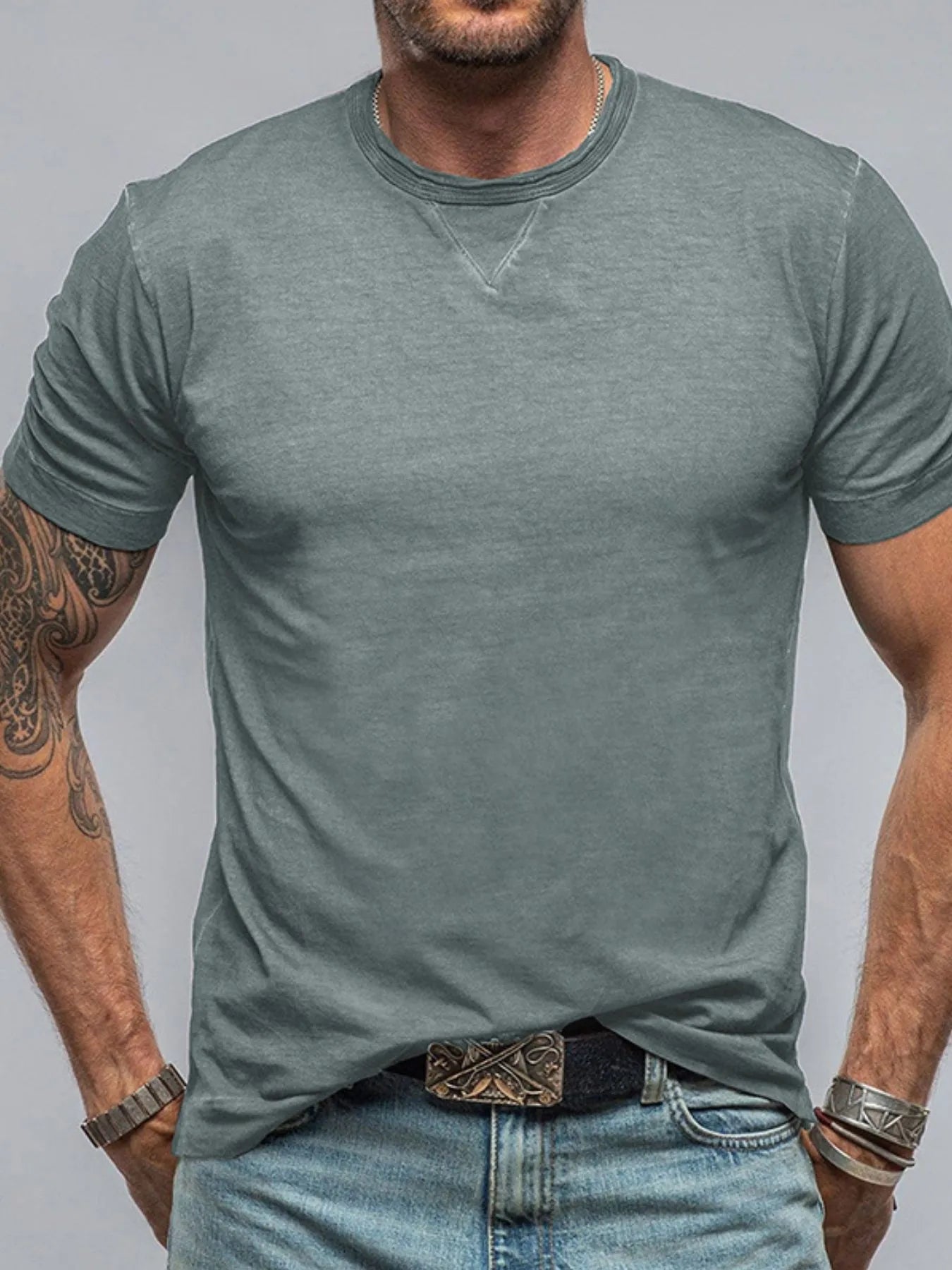 Men's Classic Short Sleeve Crew Neck T-Shirt NicholesGifts