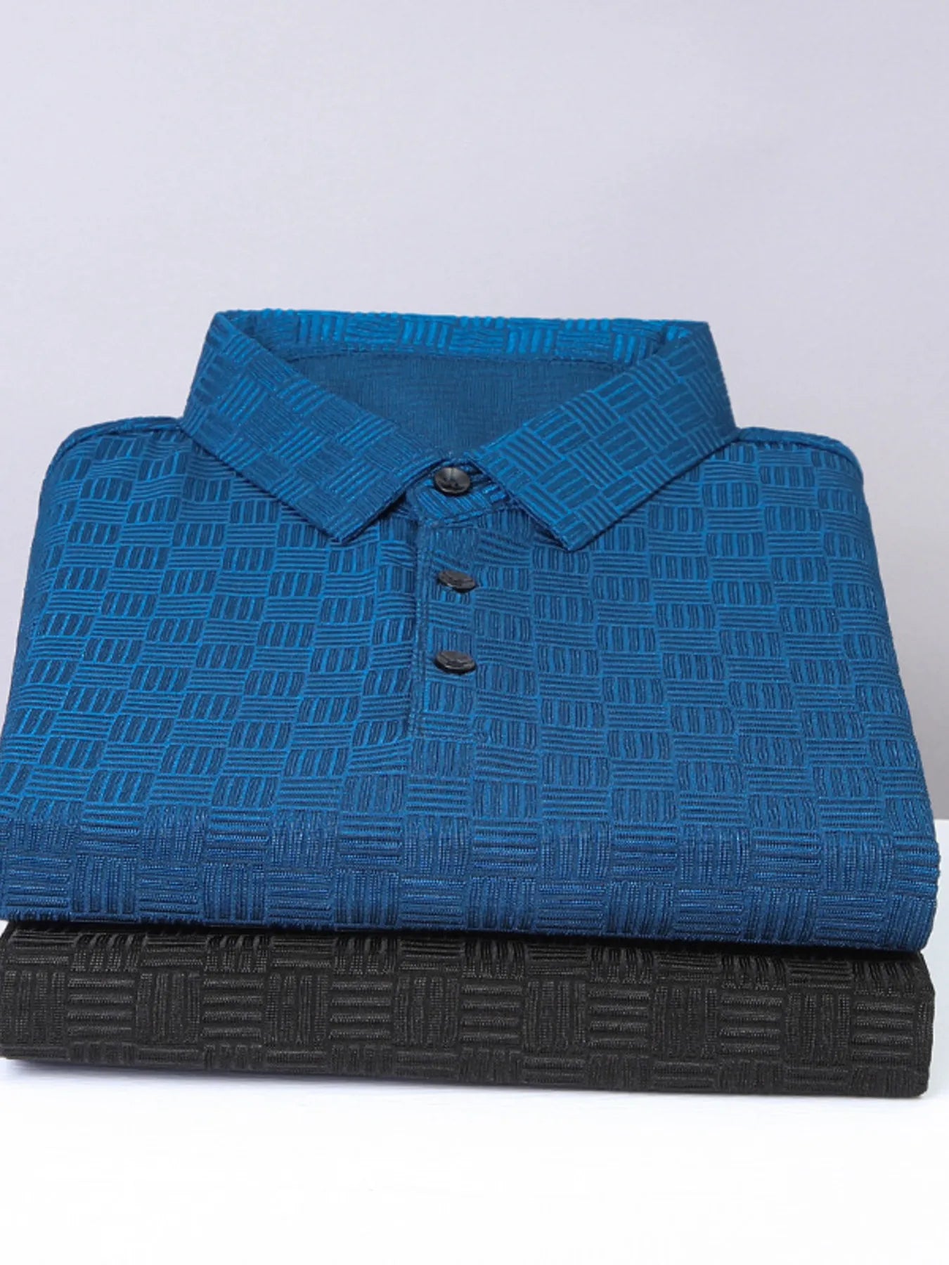 Men's Plus Size Classic Short Sleeve Textured Polo Shirt NicholesGifts