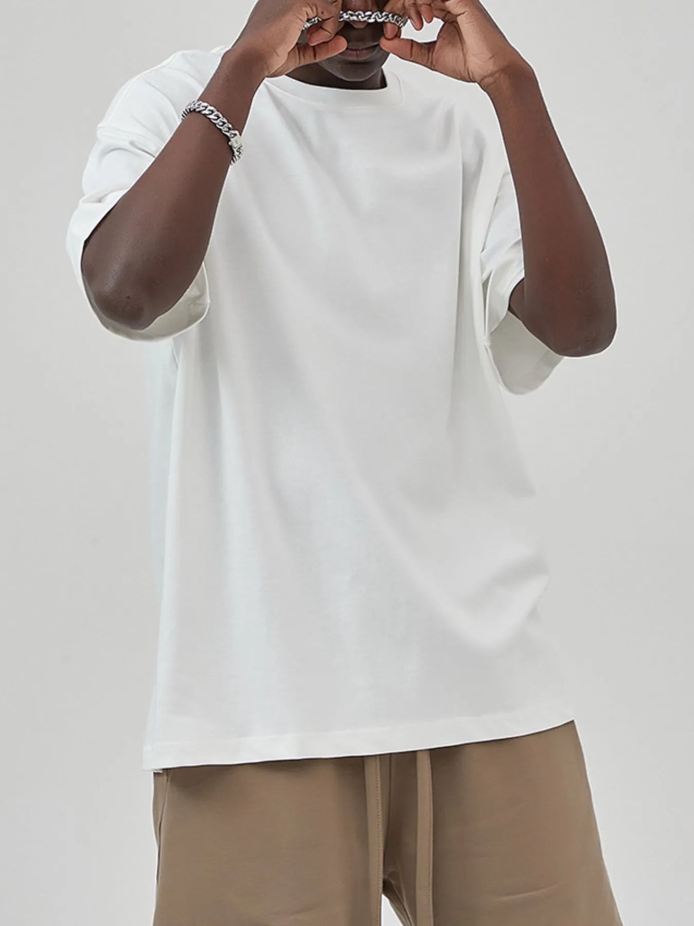 Men's Oversized Crew Neck T-Shirt Trendsi
