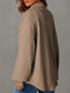 Textured Button Up Long Sleeve Shacket nicholesgifts