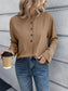 Ivy Lane Half Button Long Sleeve Blouse nicholesgifts
