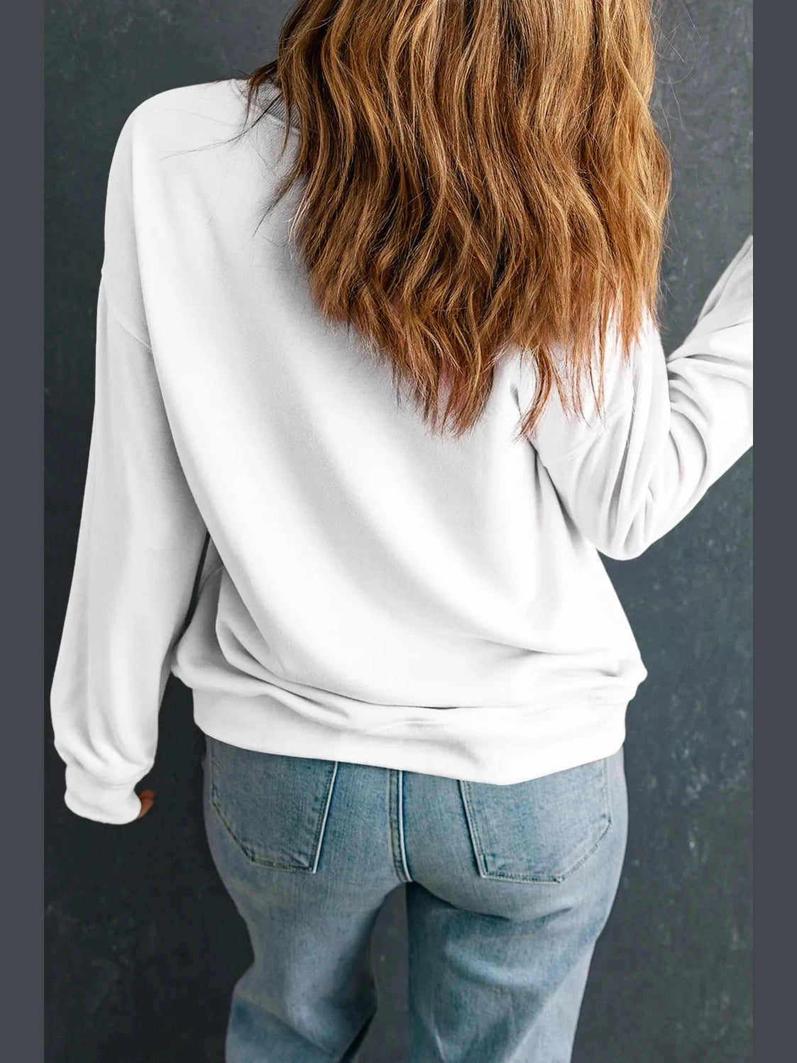 LUCKY Graphic Round Neck Long Sleeve Sweatshirt nicholesgifts