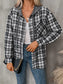Plaid Long Sleeve Hooded Jacket nicholesgifts