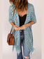 Openwork Open Front Cardigan with Fringes nicholesgifts