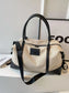 Canvas Leather Trim Travel Bag nicholesgifts