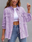 Distressed Drop Shoulder Denim Jacket nicholesgifts