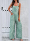 Devine Printed Wide Strap Jumpsuit with Pockets nicholesgifts