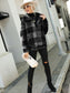 Women Plaid Zip-Up Collared Jacket nicholesgifts