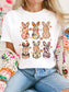 Floral Bunny Graphic Crewneck Short Sleeve T-Shirt nicholesgifts
