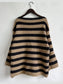 Striped Round Neck Long Sleeve Sweater nicholesgifts